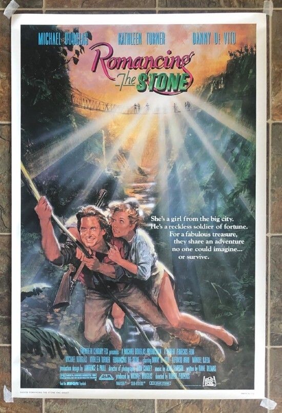 ROMANCING THE STONE – 1984- original rolled 27×41 movie poster – DOUGLAS, TURNER