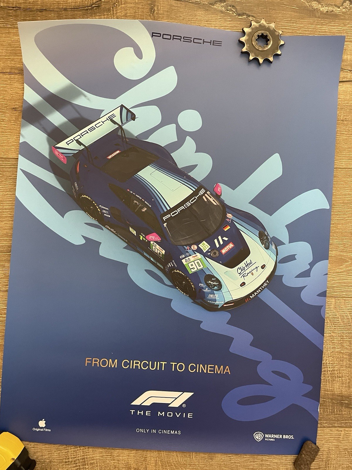 Porsche Poster F1 The movie/Brad Pitt Racer/Garage Artwork
