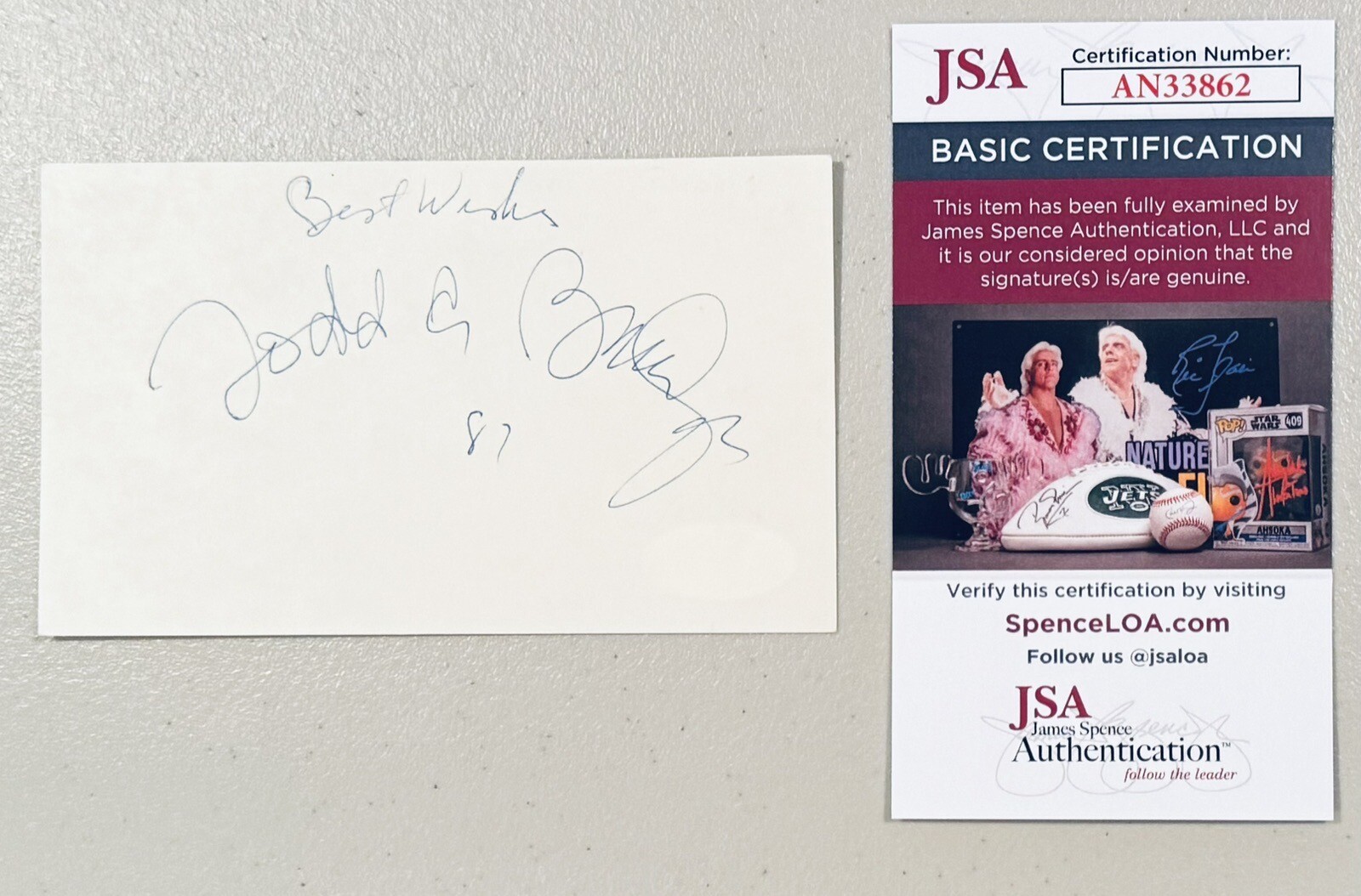 Todd Bridges Signed Autographed 3×5 Card JSA Cert Diff’rent Strokes