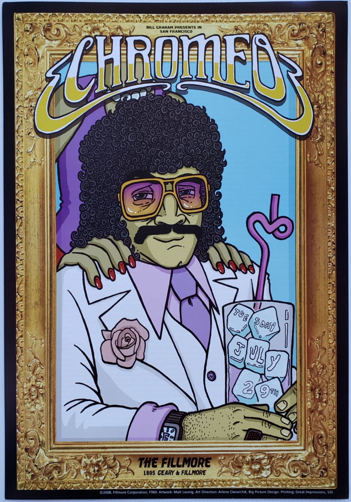 Chromeo Concert Poster 2008 F-960 Fillmore