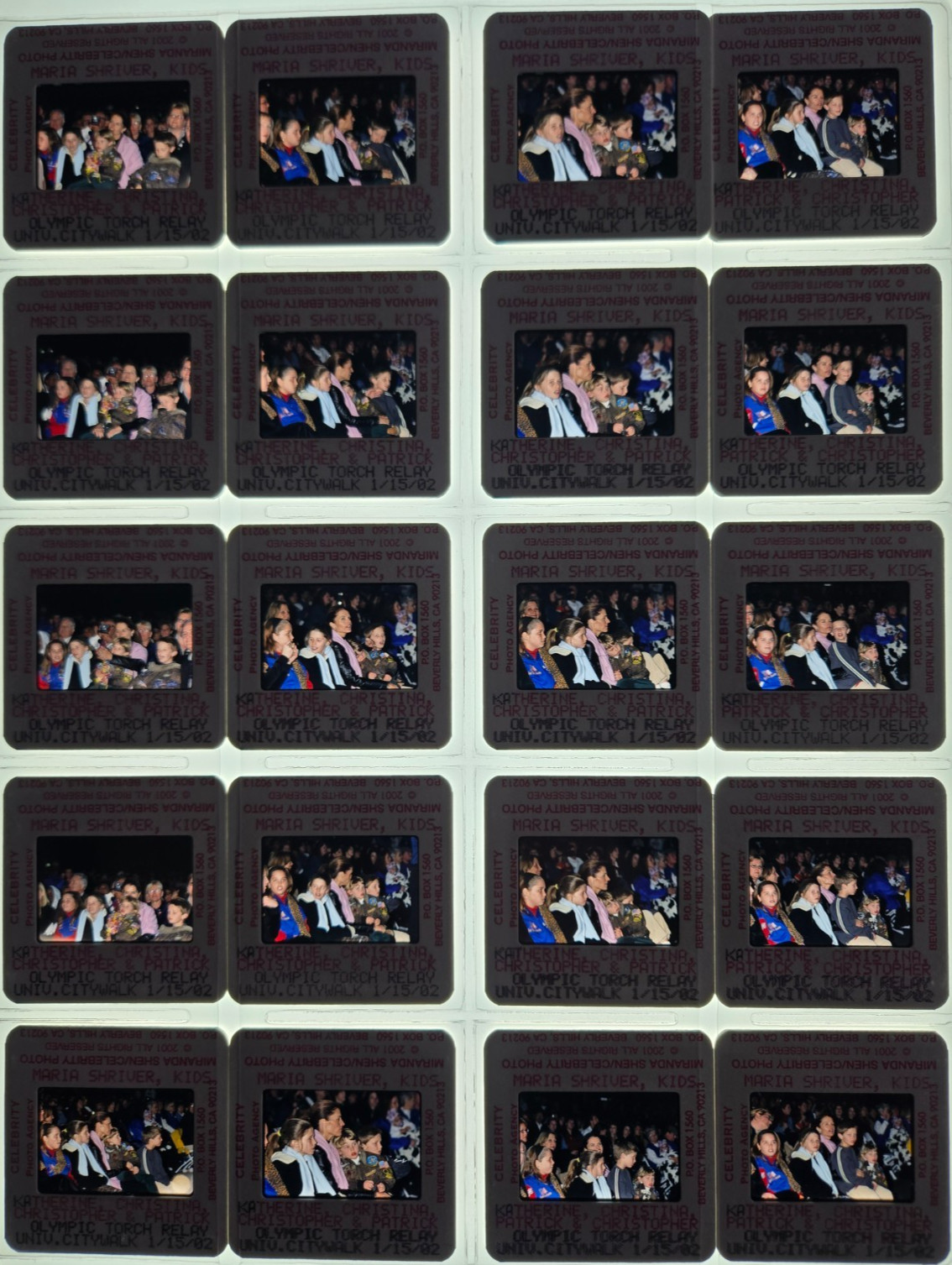 Maria Shriver w/ Schwarzenegger Kids 35mm Slide Photo Lot of 44