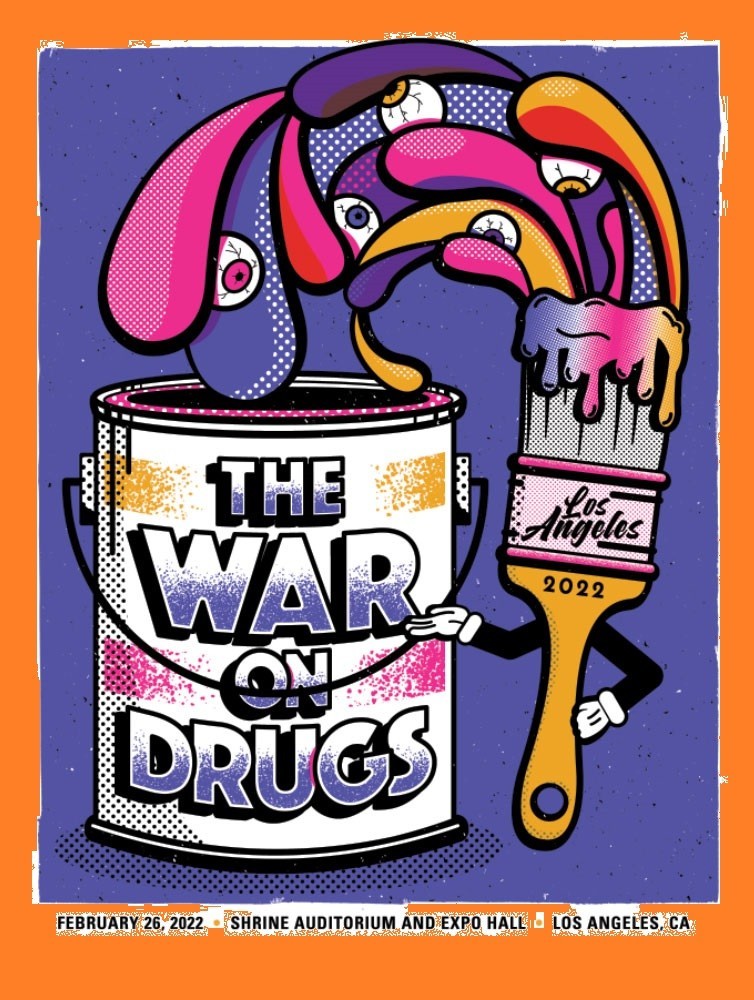 2022 THE WAR ON DRUGS CONCERT POSTER WALL ART PRINT LOS ANGELES CALIFORNIA