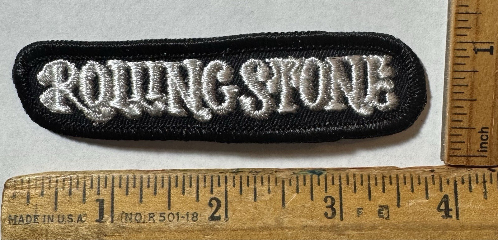 Vintage Rolling Stone Magazine Logo Patch Pop Rock Band Music 1960s 70s