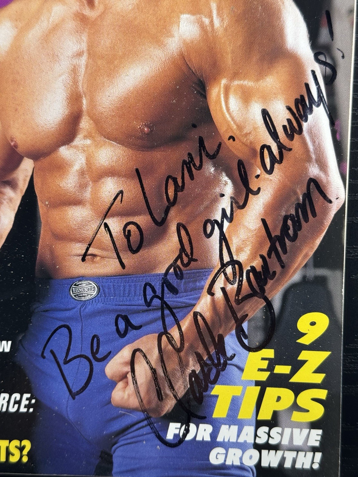 Clark Bartram Signed Autographed Bodybuilding Magazine Movies TV Fitness Star