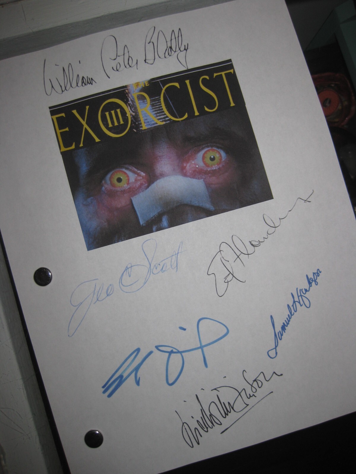 The Exorcist III 3 1990 Signed Film Script X6 George C Scott Brad Dourif reprint