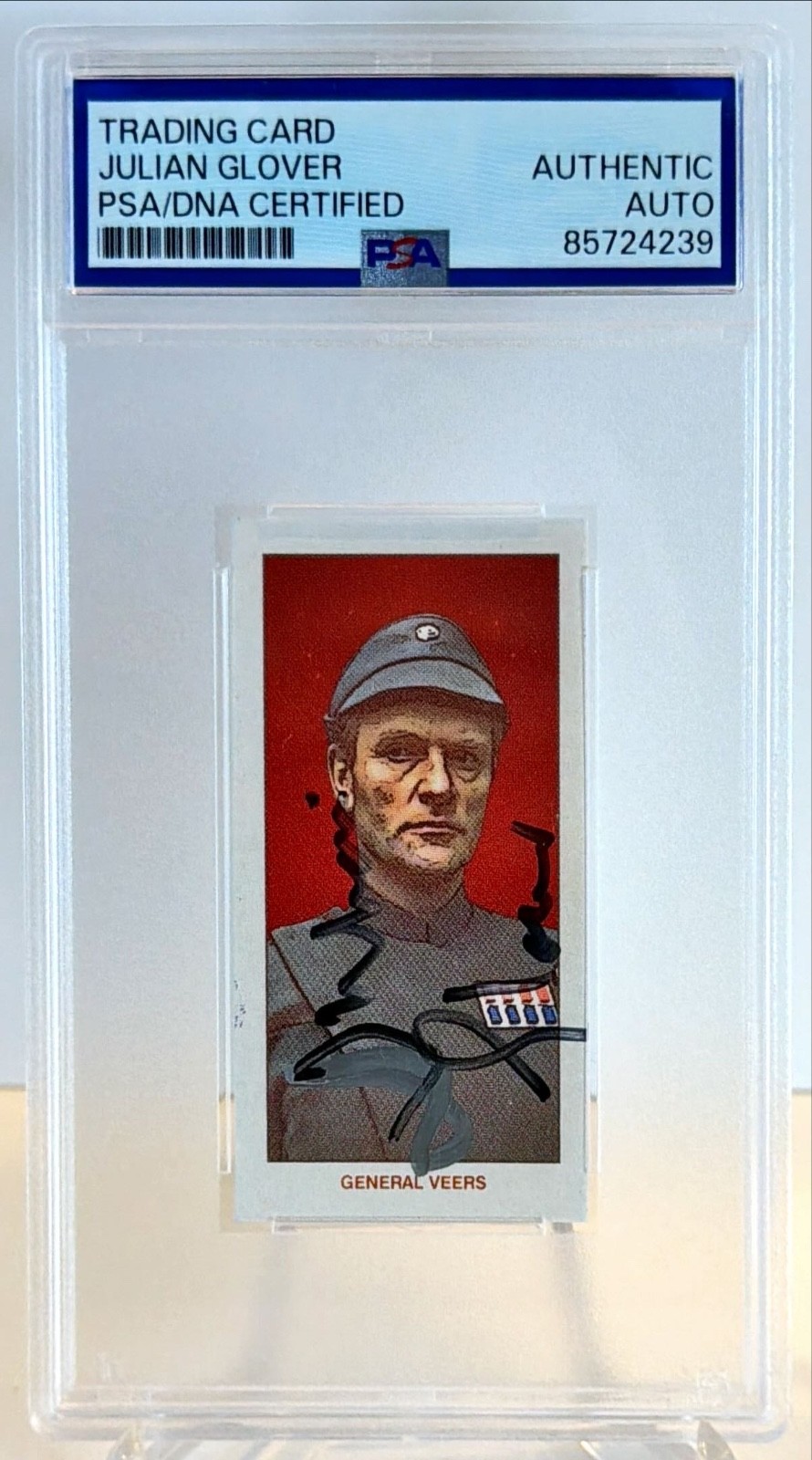 2022 Topps 206 Star Wars Veers Julian Glover Signed Auto Mini Card PSA DNA