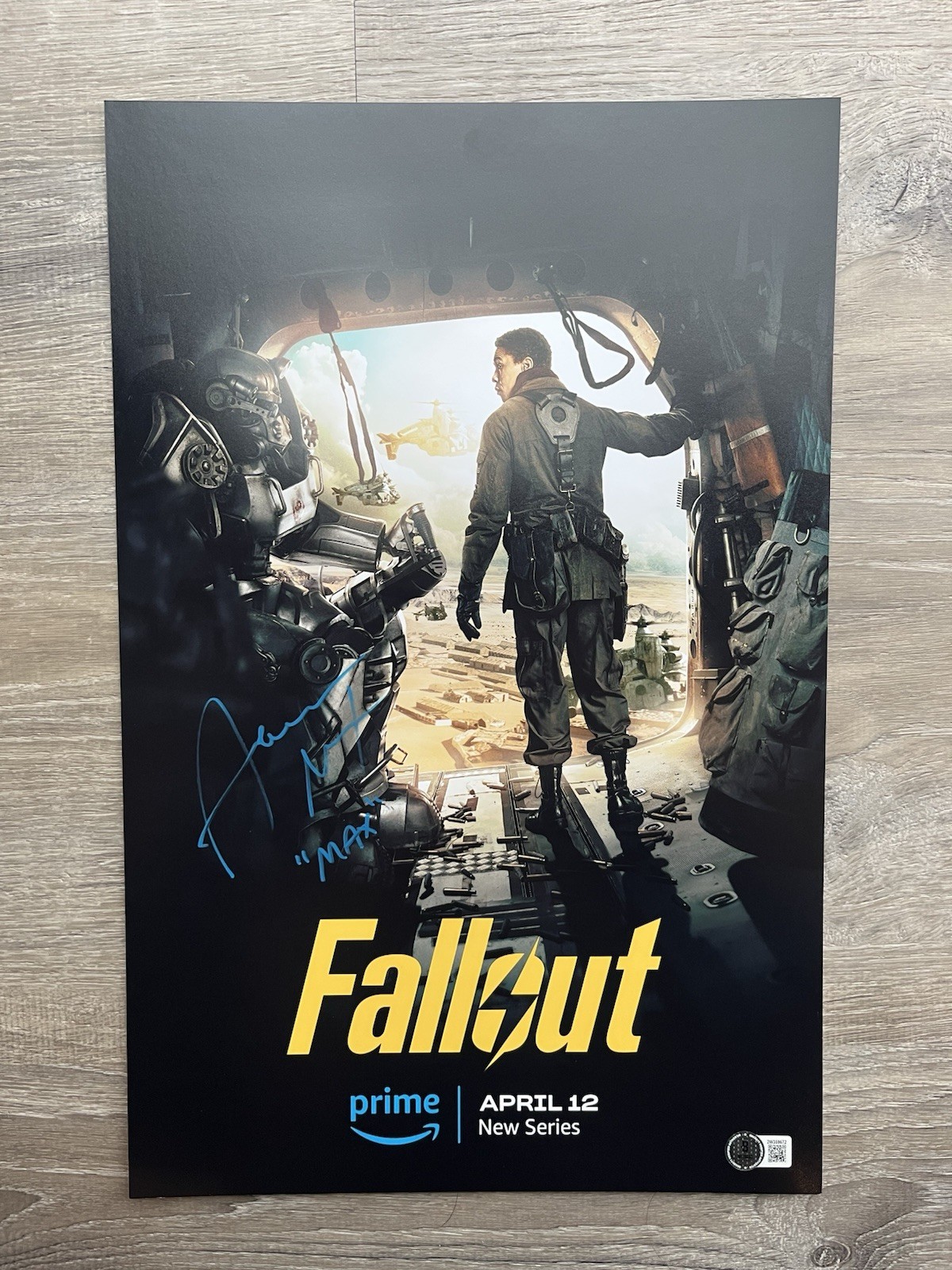 Aaron Moten Signed Inscribed Fallout 11×17 Photo Beckett COA Maximus