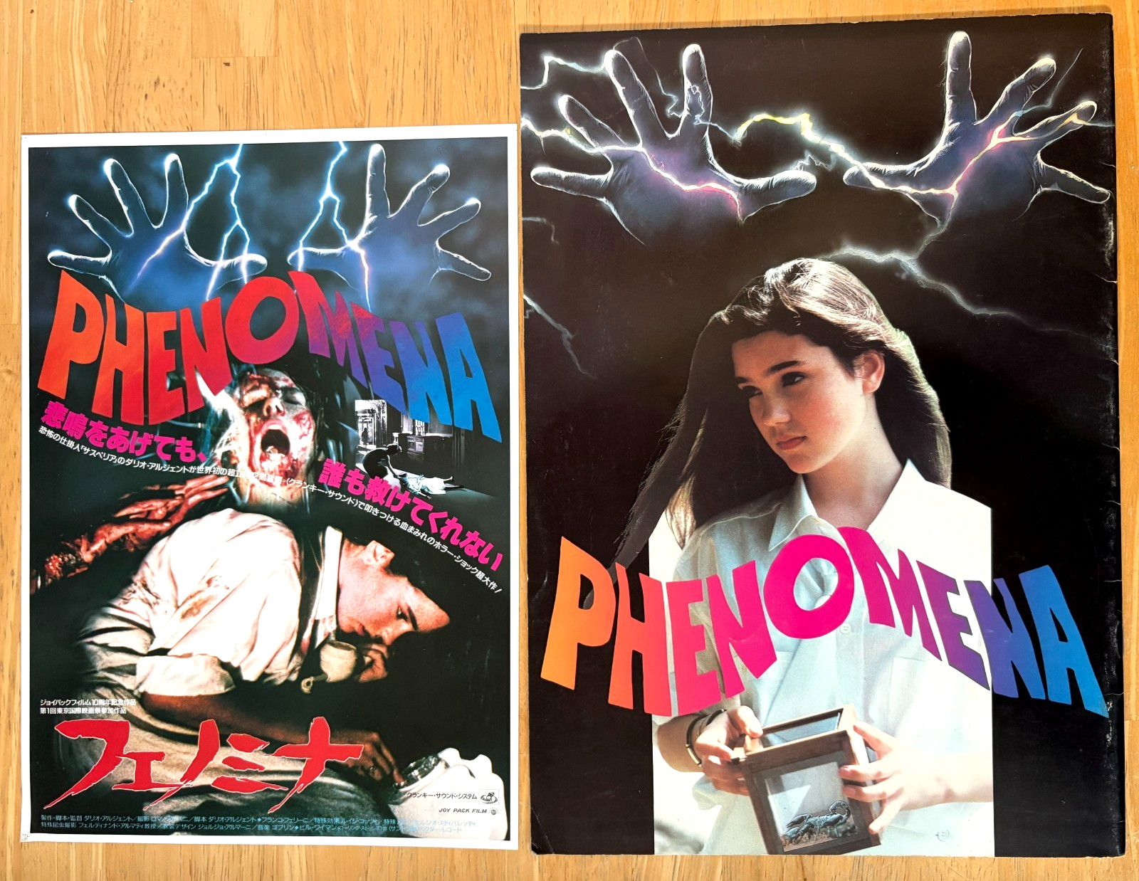 PHENOMENA 1985 Japan Movie Program Flyer Set Dario Argento Jennifer Connelly