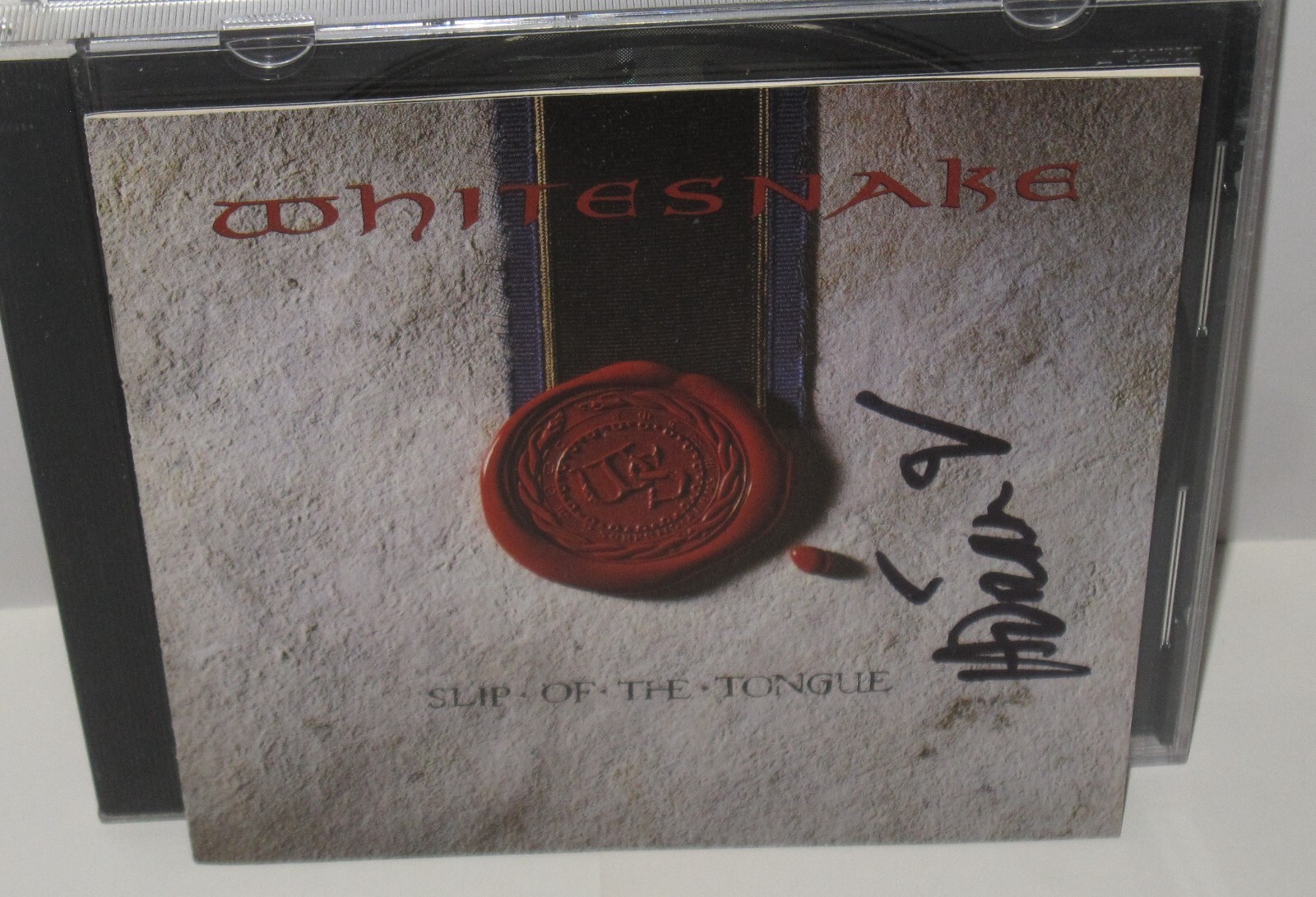 ADRIAN VANDENBERG SIGNED WHITESNAKE SLIP OF THE TONGUE CD ROCK AUTOGRAPH NAMM