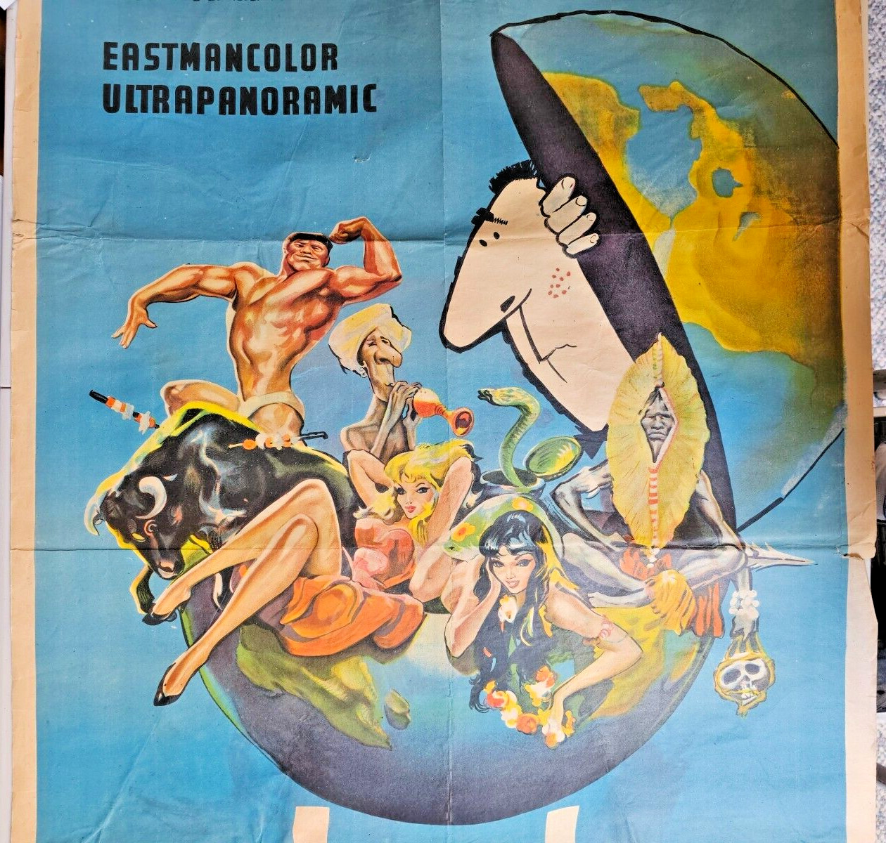 VTG El Pelo en el Mundo 1960 Original Movie Poster D.A.S.A Eastmancolor 70x100cm