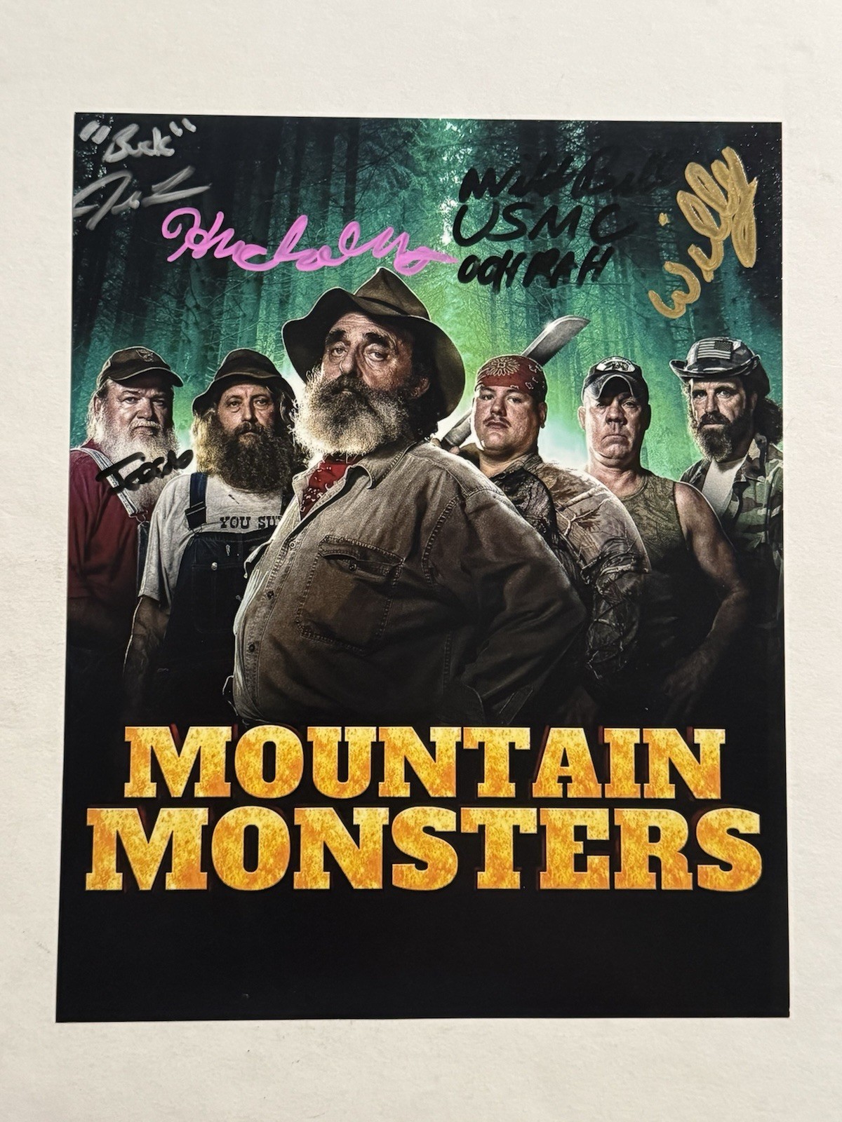 MOUNTAIN MONSTERS SHOW CAST SIGNED 8×10 PHOTO AUTOGRAPHED VERY RARE COA