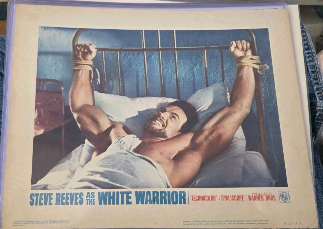Steeve Reeves in The White Warrior – Lobby Card – Hercules In A Bondage Photo 😯