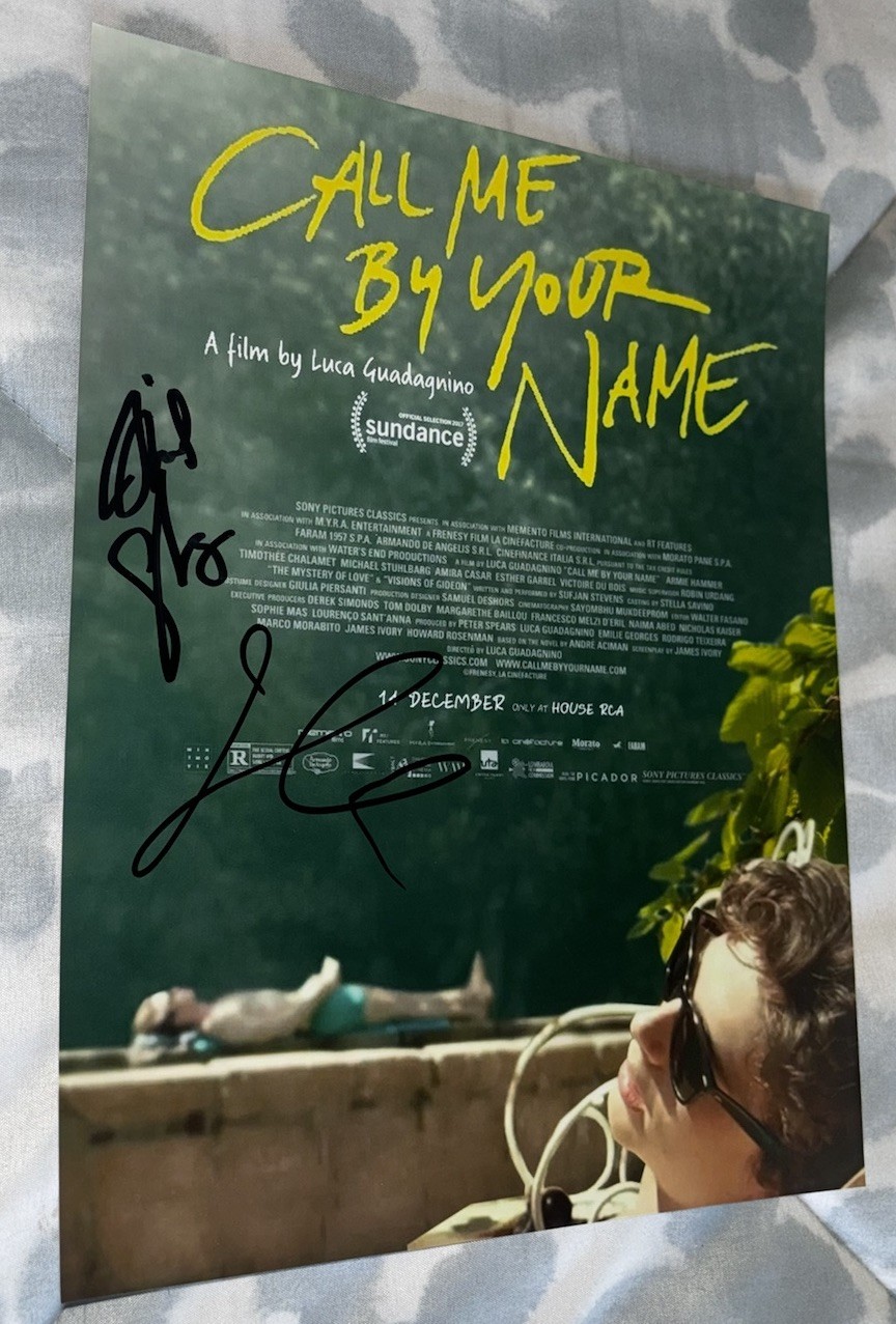 Luca Guadagnino & Michael Stuhlbarg Signed 8×10 Photo Call Me By Your Name