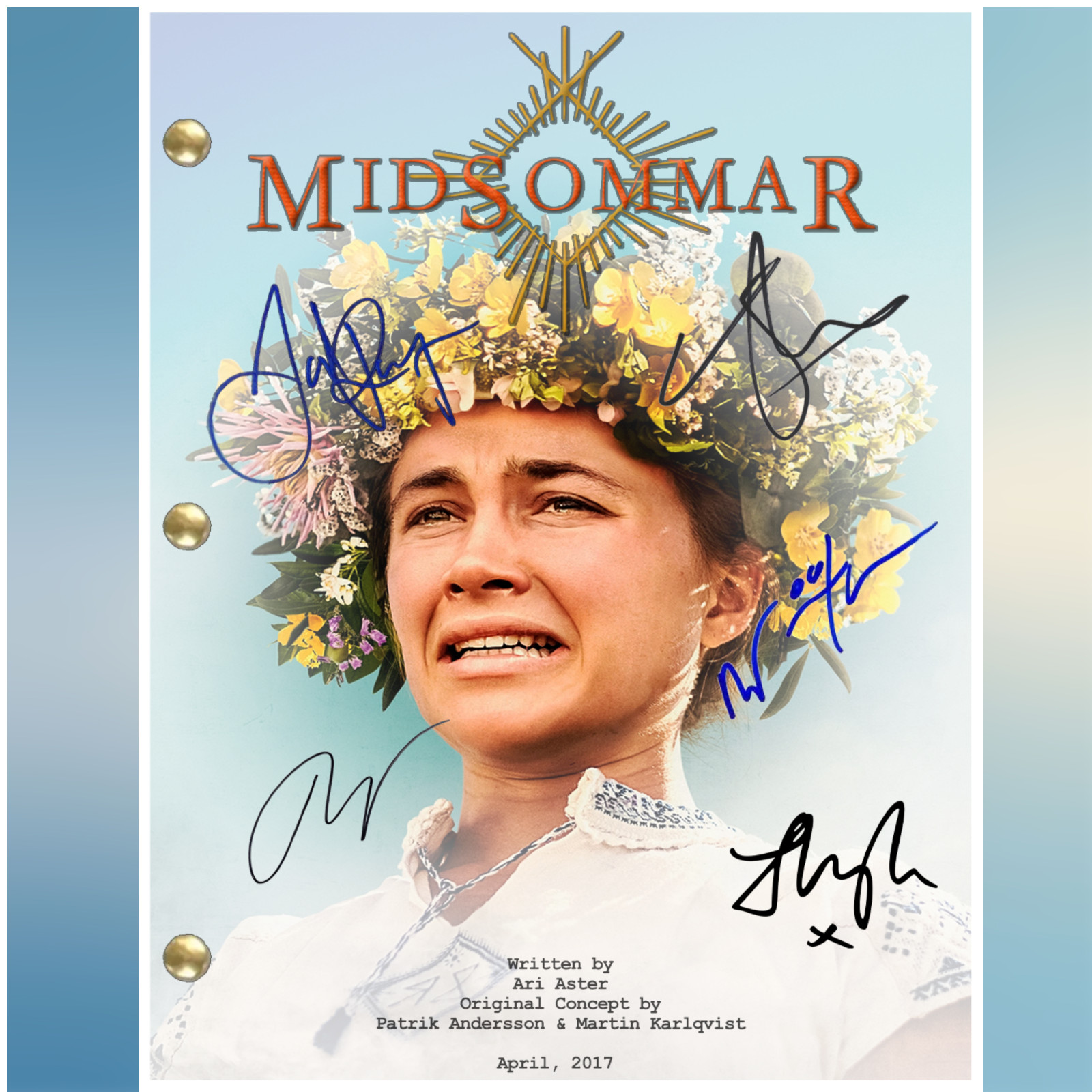 Midsommar Movie Script Autograph Signed Reprints Full 117 Pages