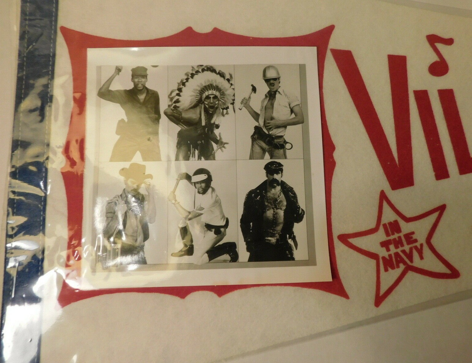 The Village People Pennant with photo 29 inches long