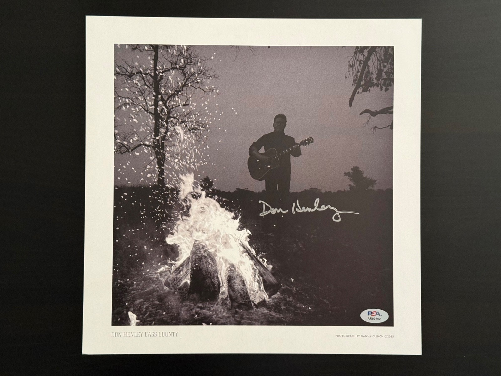 Don Henley Eagles Signed Autograph 12×12 Cass County Litho PSA/DNA