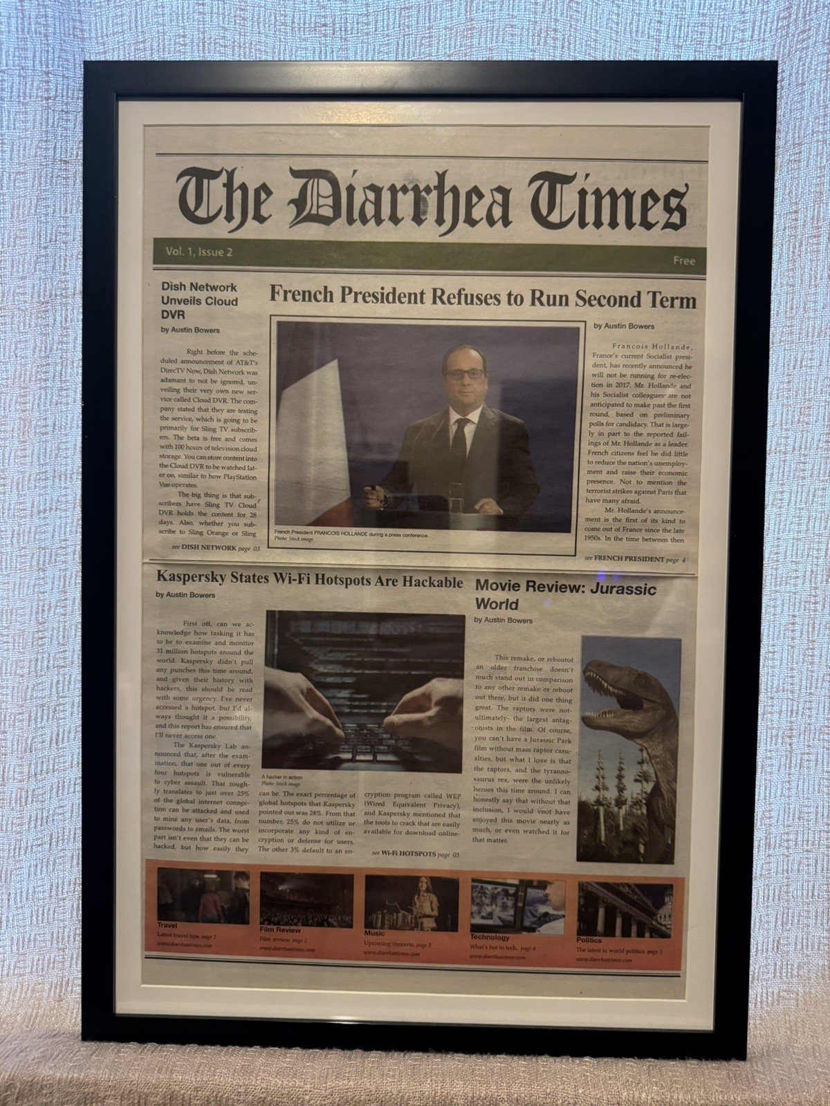 FRAMED The Diarrhea Times Issue 2 VERY RARE Nathan For You Fielder REALLY GOOD