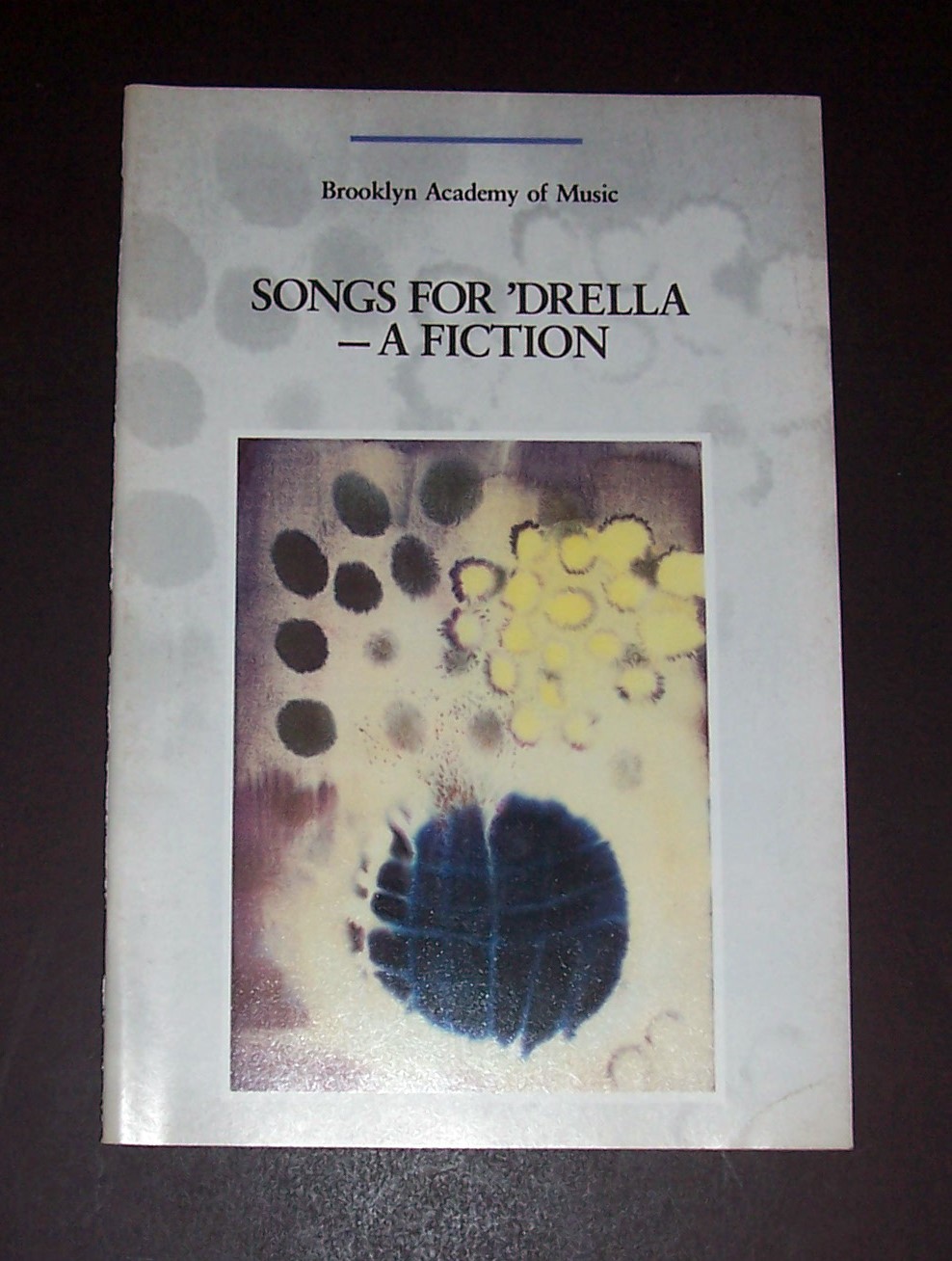 Lou Reed John Cale Songs For Drella 1989 Brooklyn Academy Program (Andy Warhol)