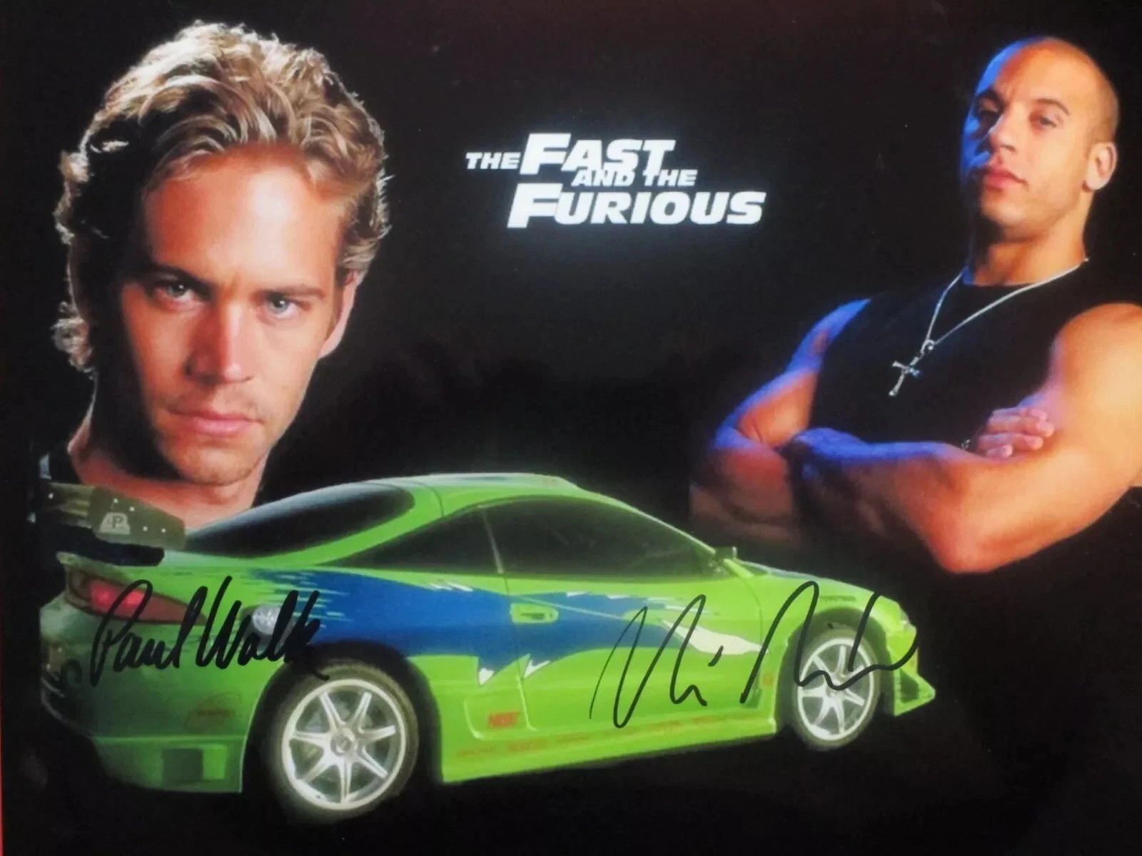 FAST FURIOUS PAUL WALKER VIN DIESEL 8.5X11 SIGNED PHOTO AUTOGRAPH POSTER REPRINT