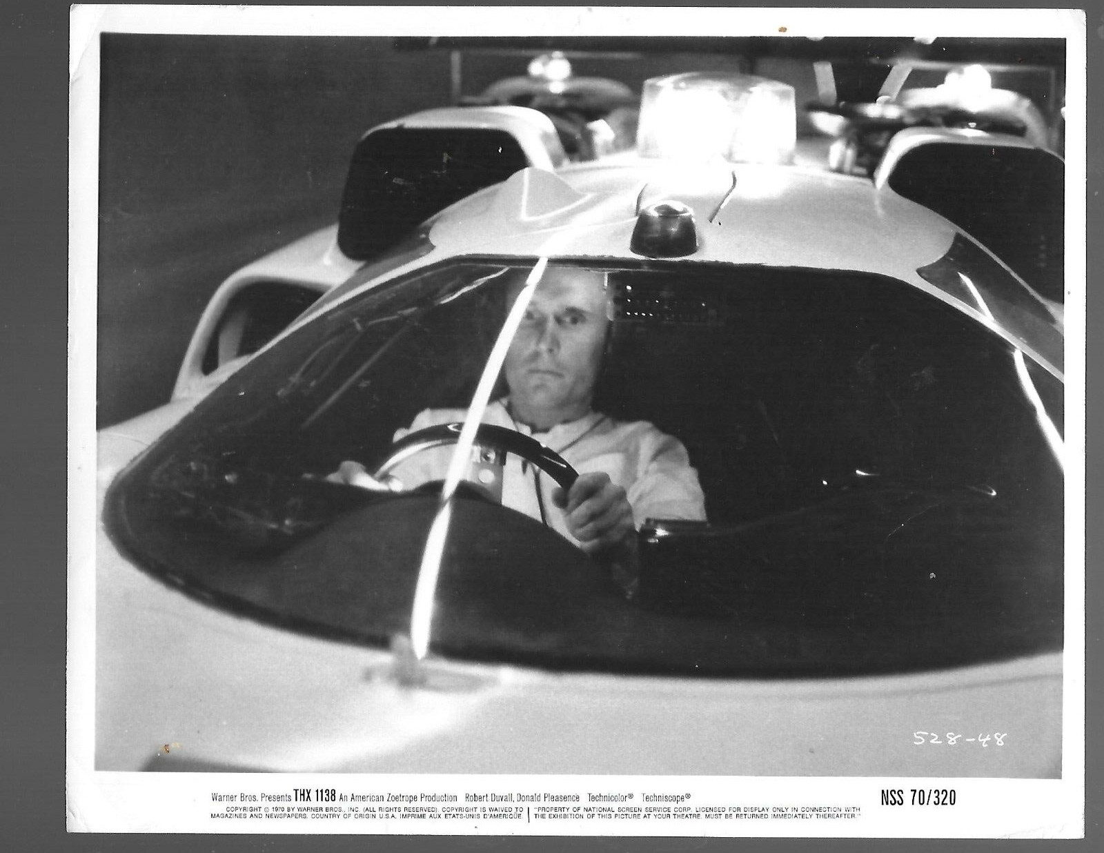1971 ROBERT DUVALL – “THX 1138″ George Lucas Director 8″ X 10” B & W Movie Still