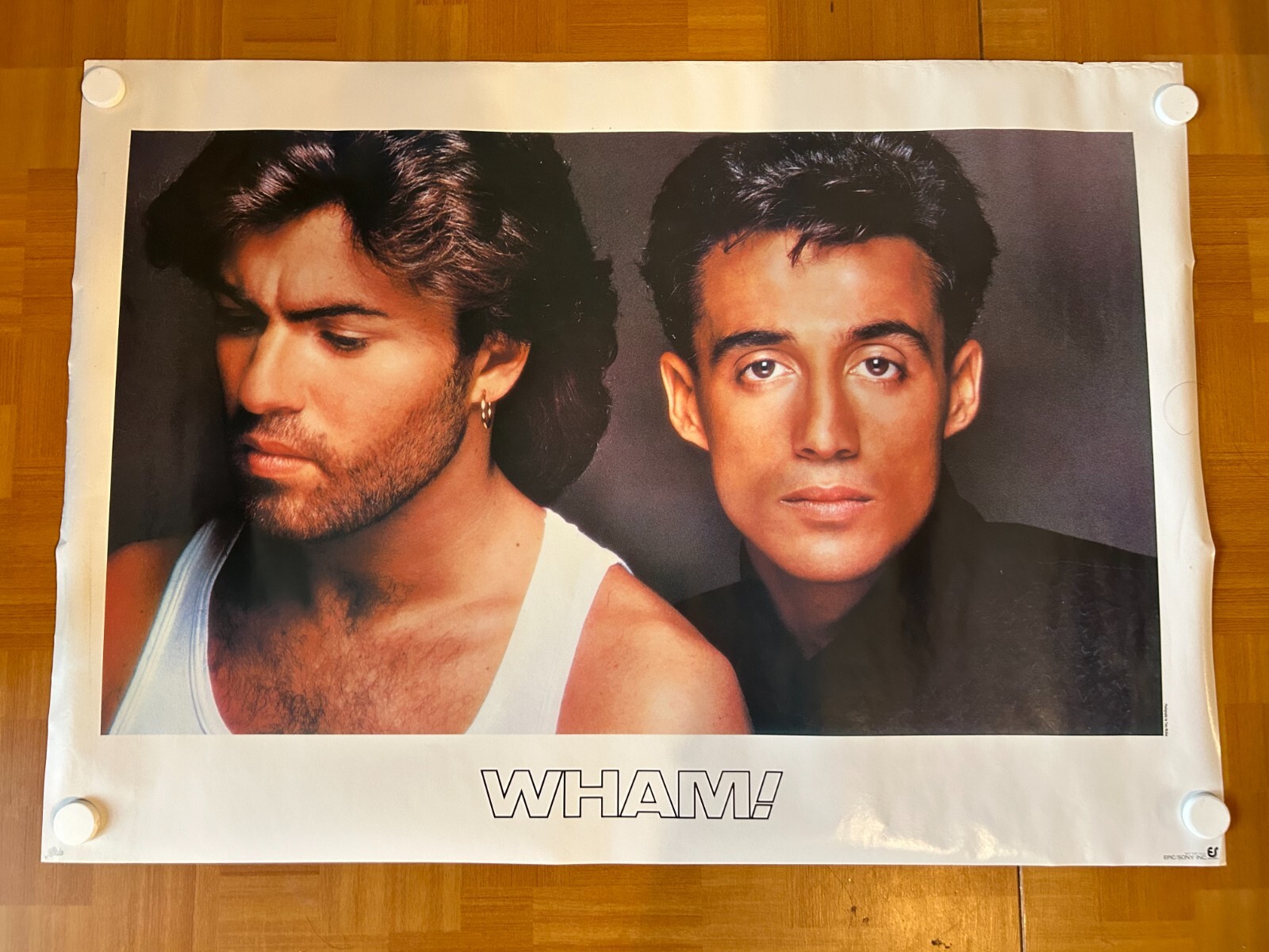 WHAM! / THE EDGE OF HEAVEN 1986 Epic Sony Japan Original Poster A1 23x33in