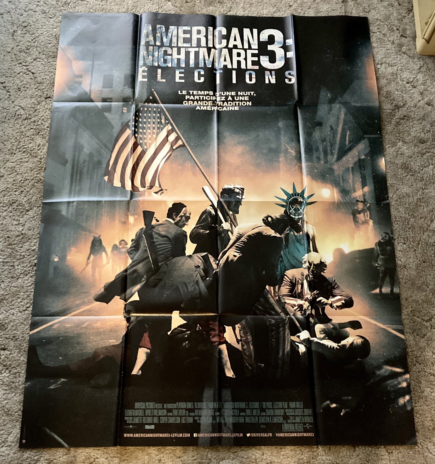 American Nightmare 3 Elections The Purge French Poster 63×46 Inches