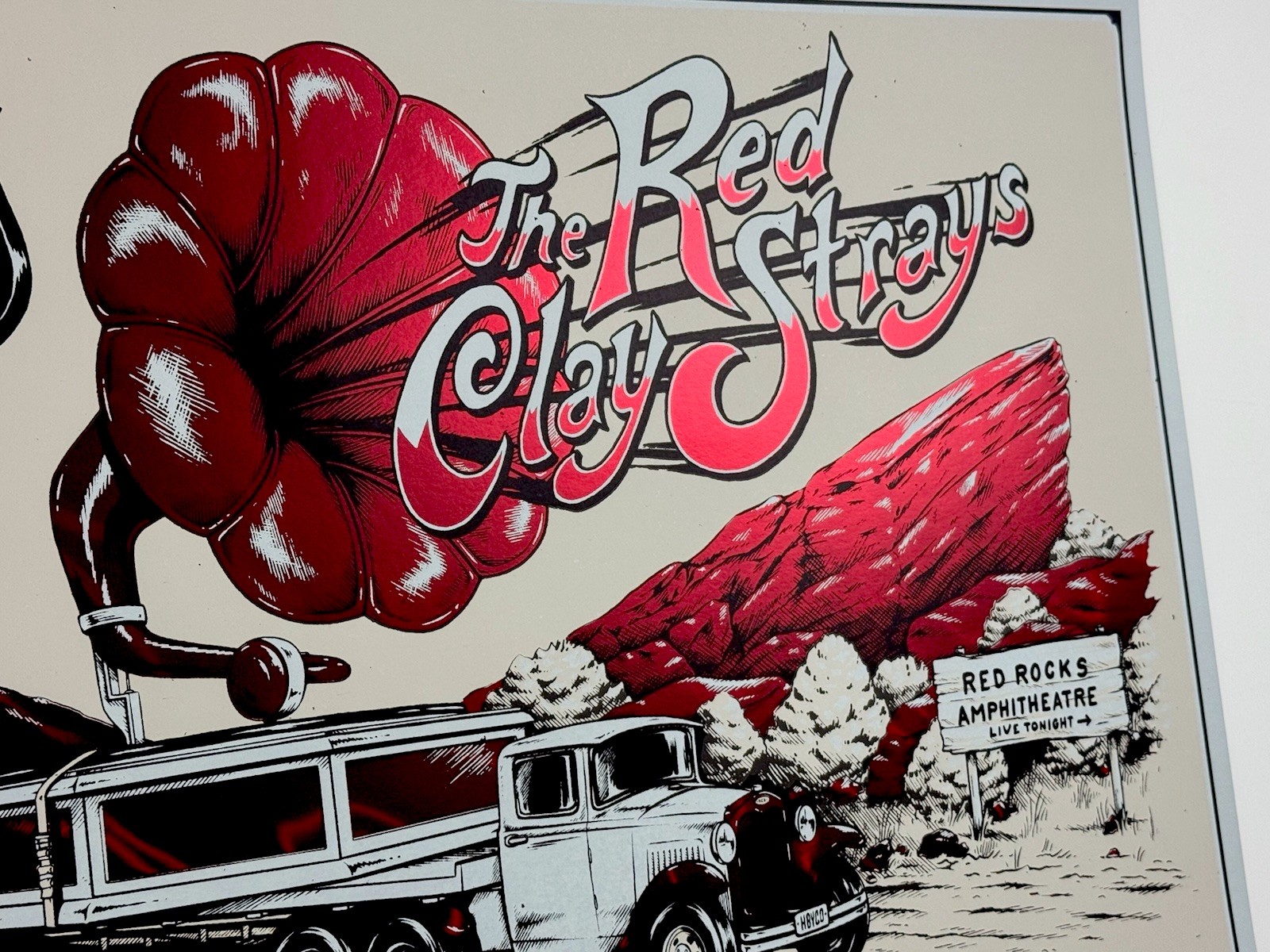 The Red Clay Strays Poster Red Rocks CO 9/15/25 Silkscreen #’d Show Edtn *FOIL*
