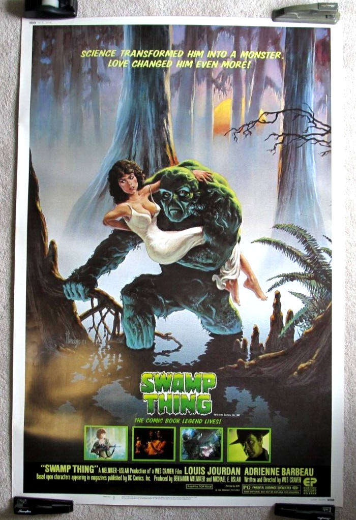 SWAMP THING ORIGINAL ROLLED 40×60 MINT HEAVY STOCK MOVIE POSTER 1981 WES CRAVEN