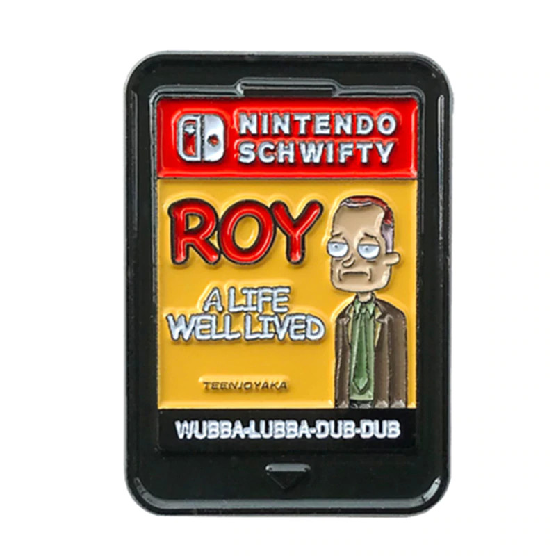 Rick and Morty NINTENDO SCHWIFTY ROY 2″ Tall Metal/Enamel Pin SUPER FUN!!!