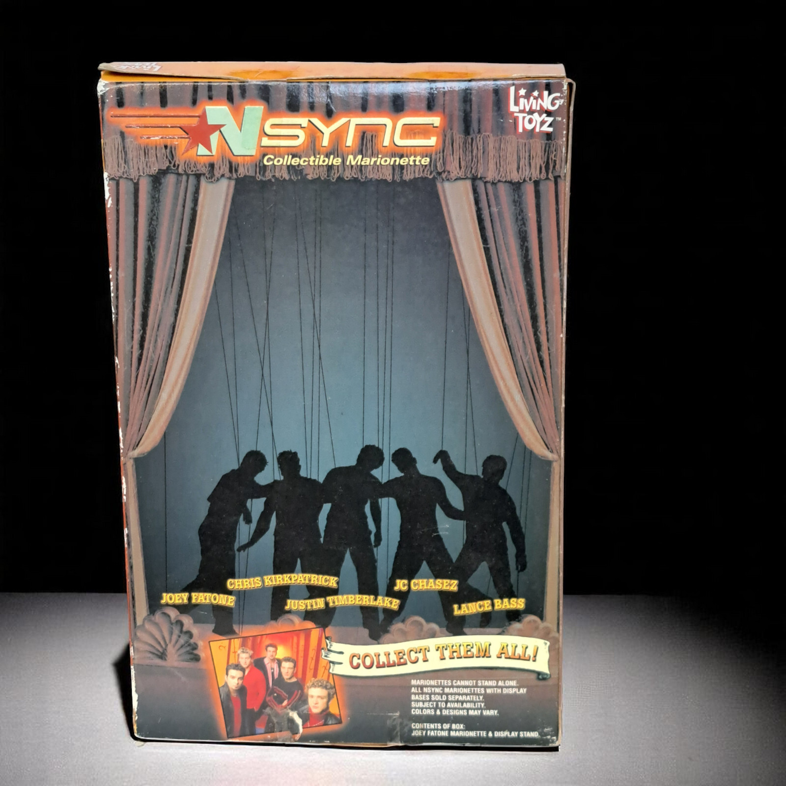 NSYNC JOEY FATONE COLLECTIBLE MARIONETTE 2000 LIVING TOYZ AGES 8 & UP