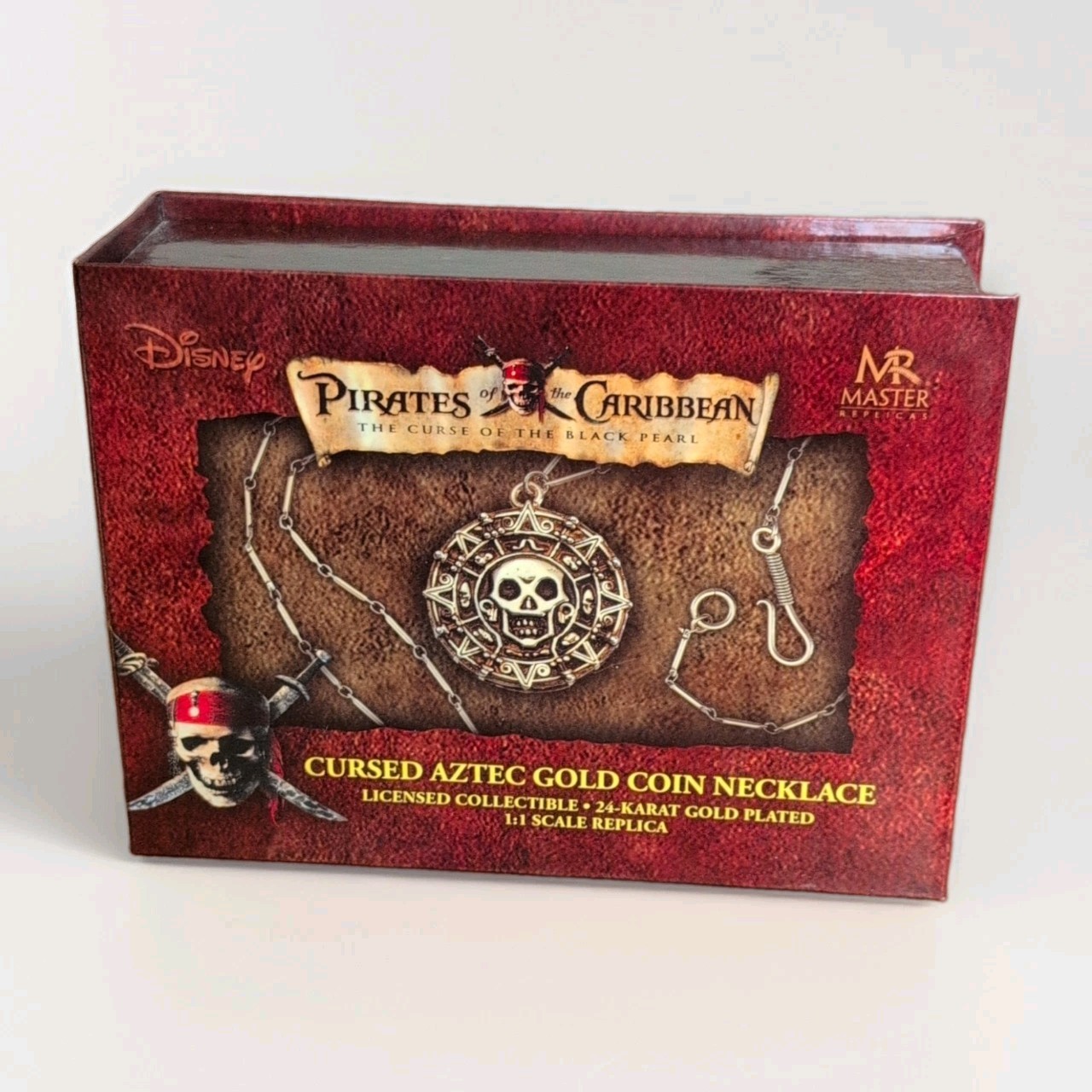 Master Replicas Pirates of Caribbean Cursed Aztec Gold Coin Necklace Prop COA