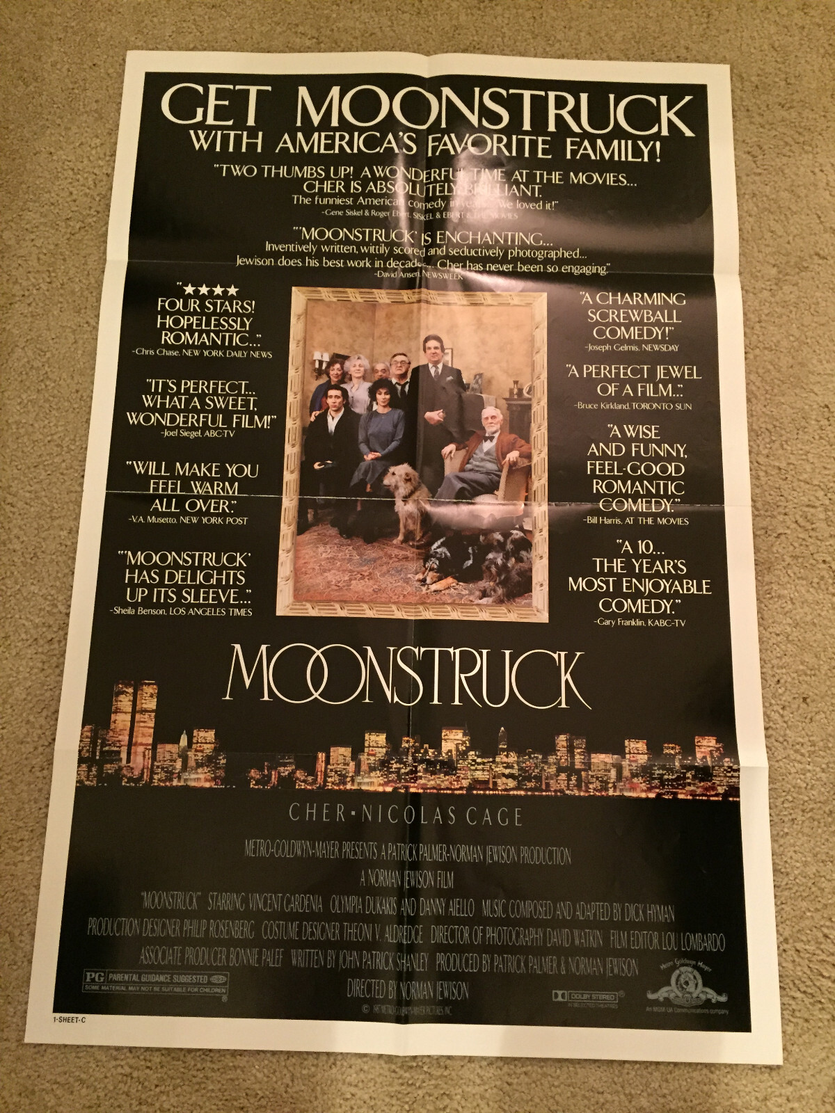 1987 Moonstruck Original Style C Poster