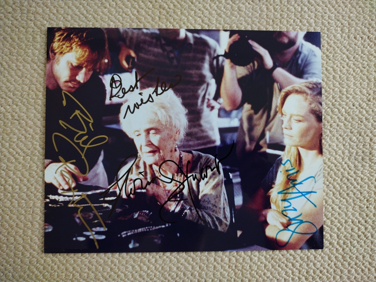 Autographed 8×10 photo Bill Paxton, Gloria Stuart, Suzy Amis. Titanic.
