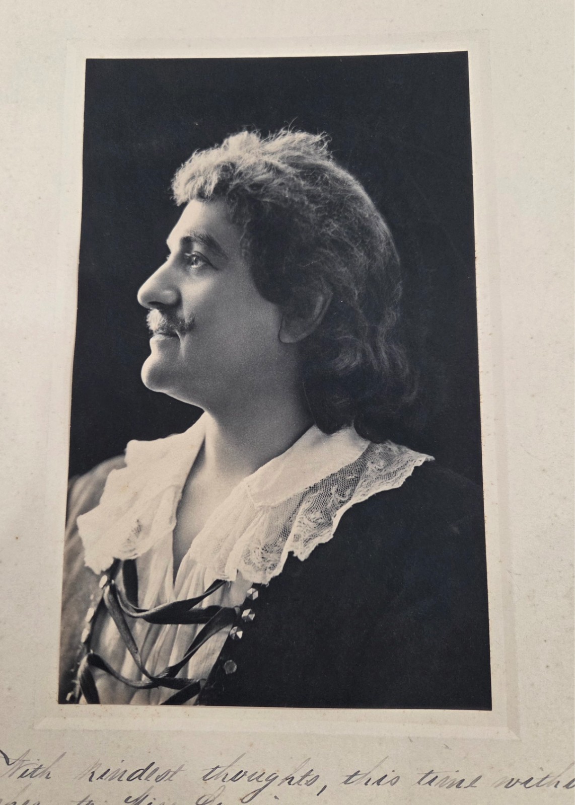 Barron Berthold (Born 1870) Opera Singer Large Format Signed Matted Photograph