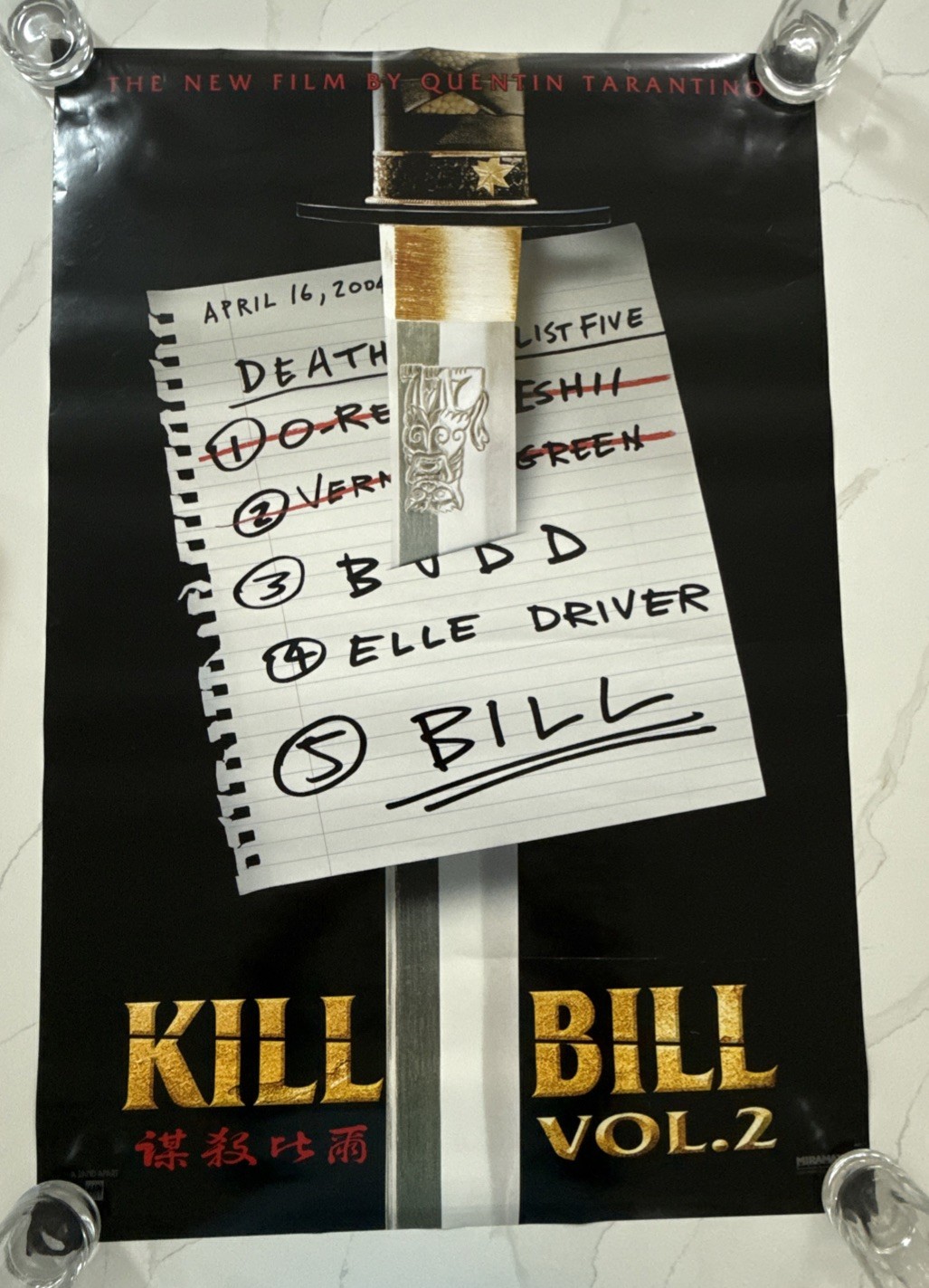 KILL BILL VOLUME 2 – 2004 – Original 27×40 D/S Final Movie Poster