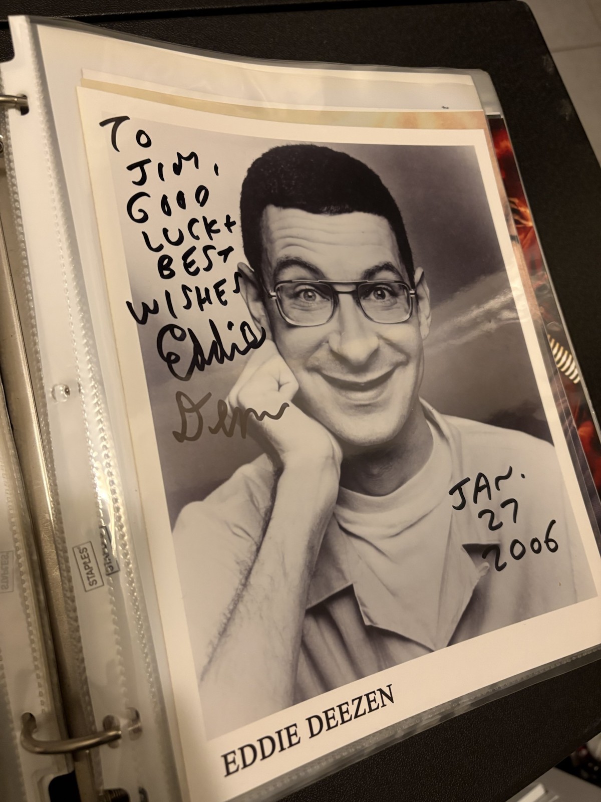 Eddie Deezen Autographed Photo Grease Wargames Signed Inscribed 2006