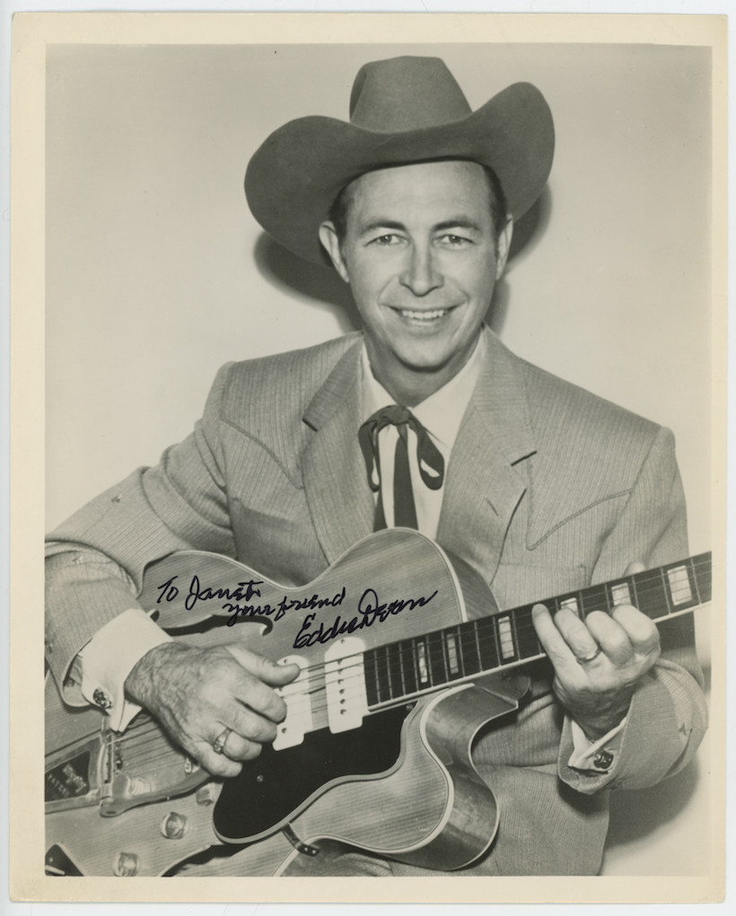 Eddie Dean Western Cowboy Singer Autographed Signed 8×10 Photo AMCo COA 26505