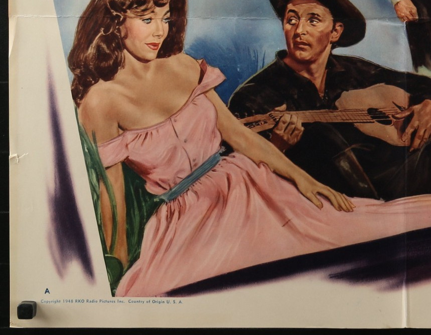 RACHEL AND THE STRANGER POSTER 1948 ROBERT MITCHUM LORETTA YOUNG