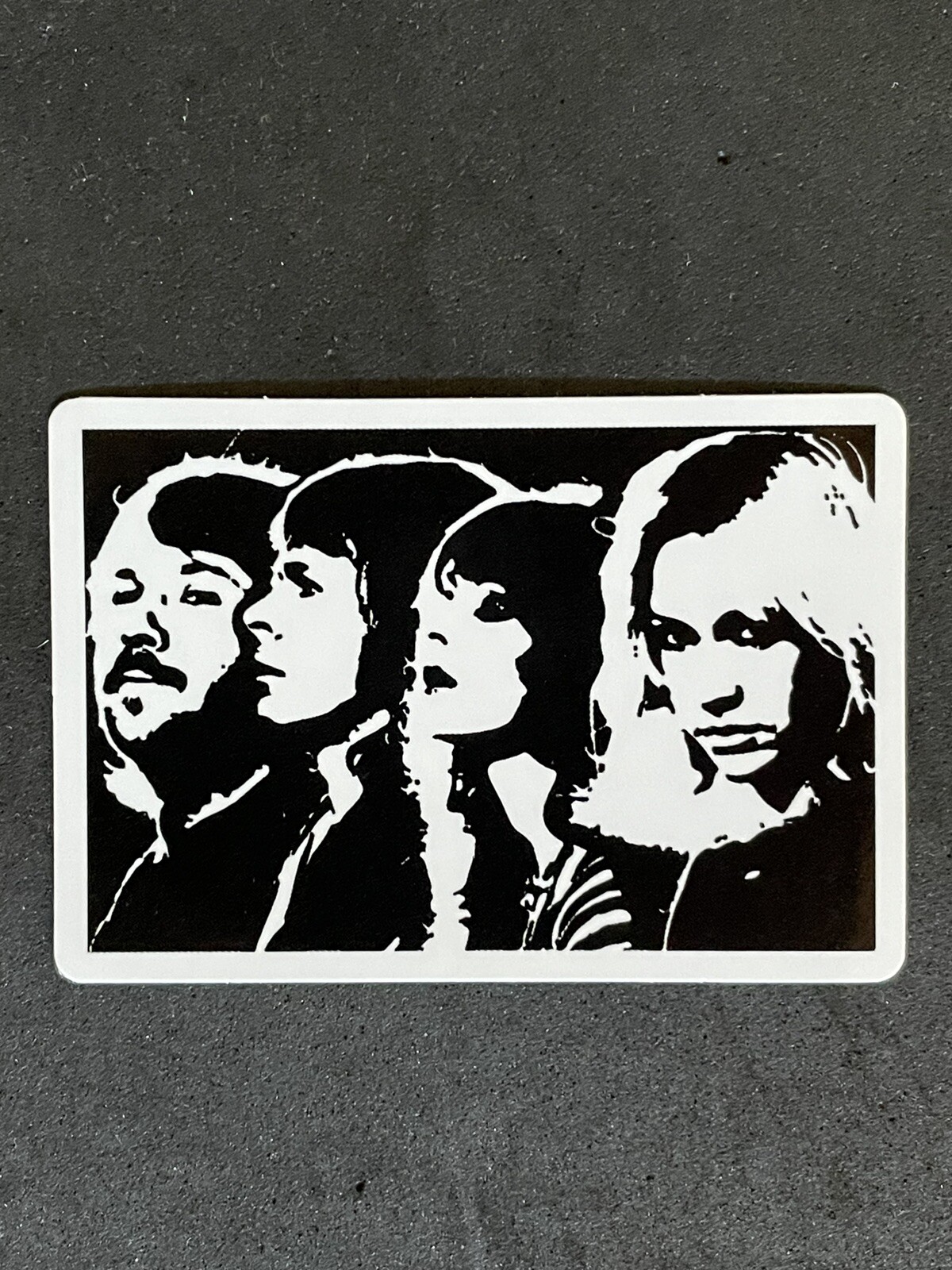ABBA Silhouette Sticker Sm Iconic 70s Disco Glam Music Band for Laptops Etc New!
