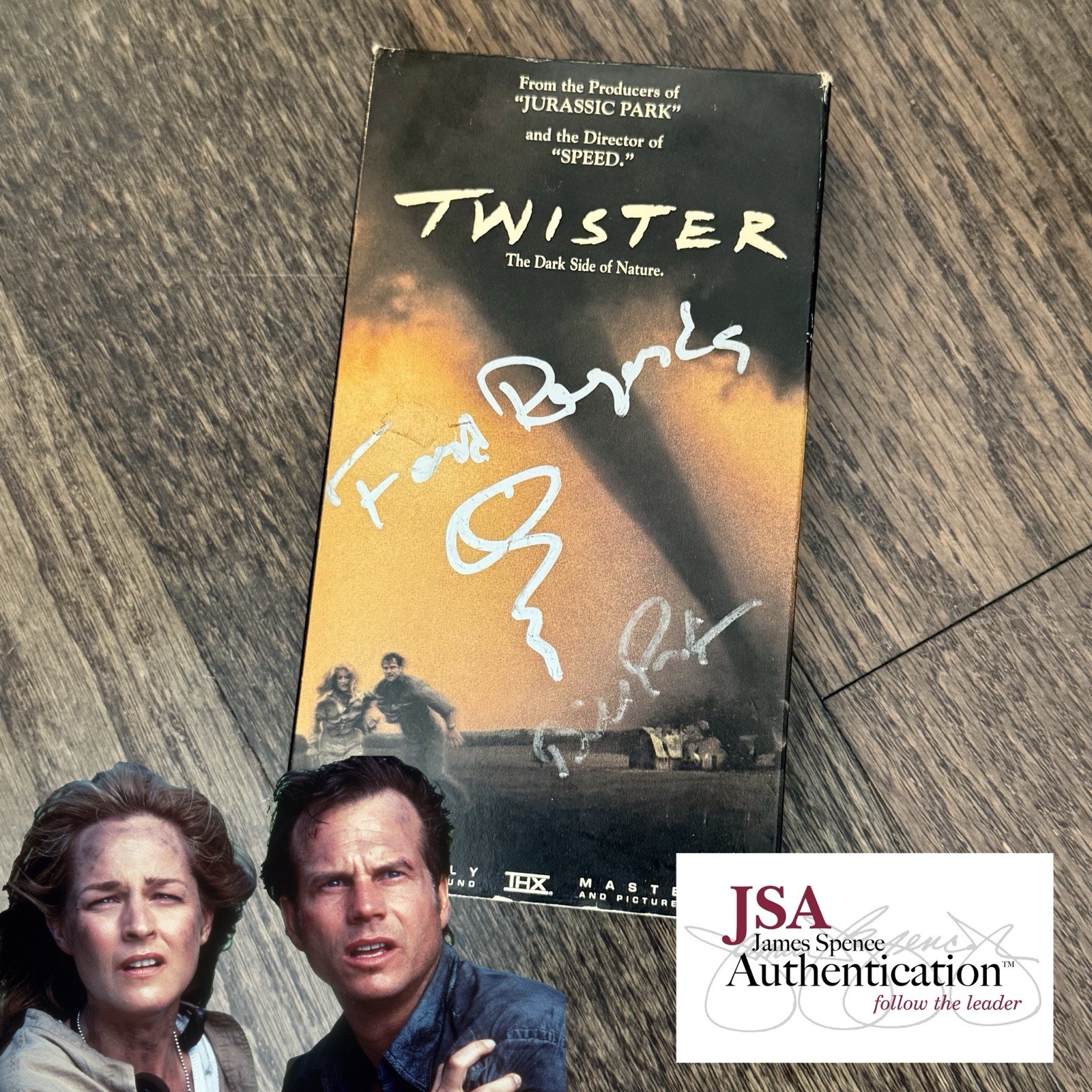 Bill Paxton * JSA COA * Signed 1996 Twister Movie VHS Rare Autograph Inscription
