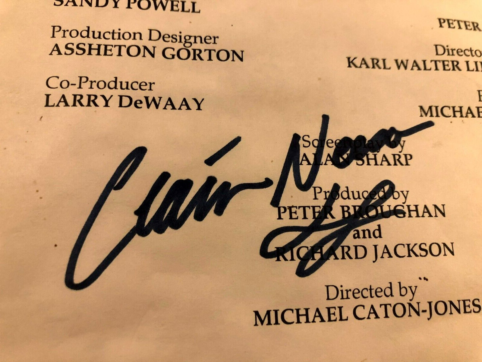 Rob Roy Rare Autographed Program ’95 Liam Neeson Stoltz John Hurt Tim Roth Lange