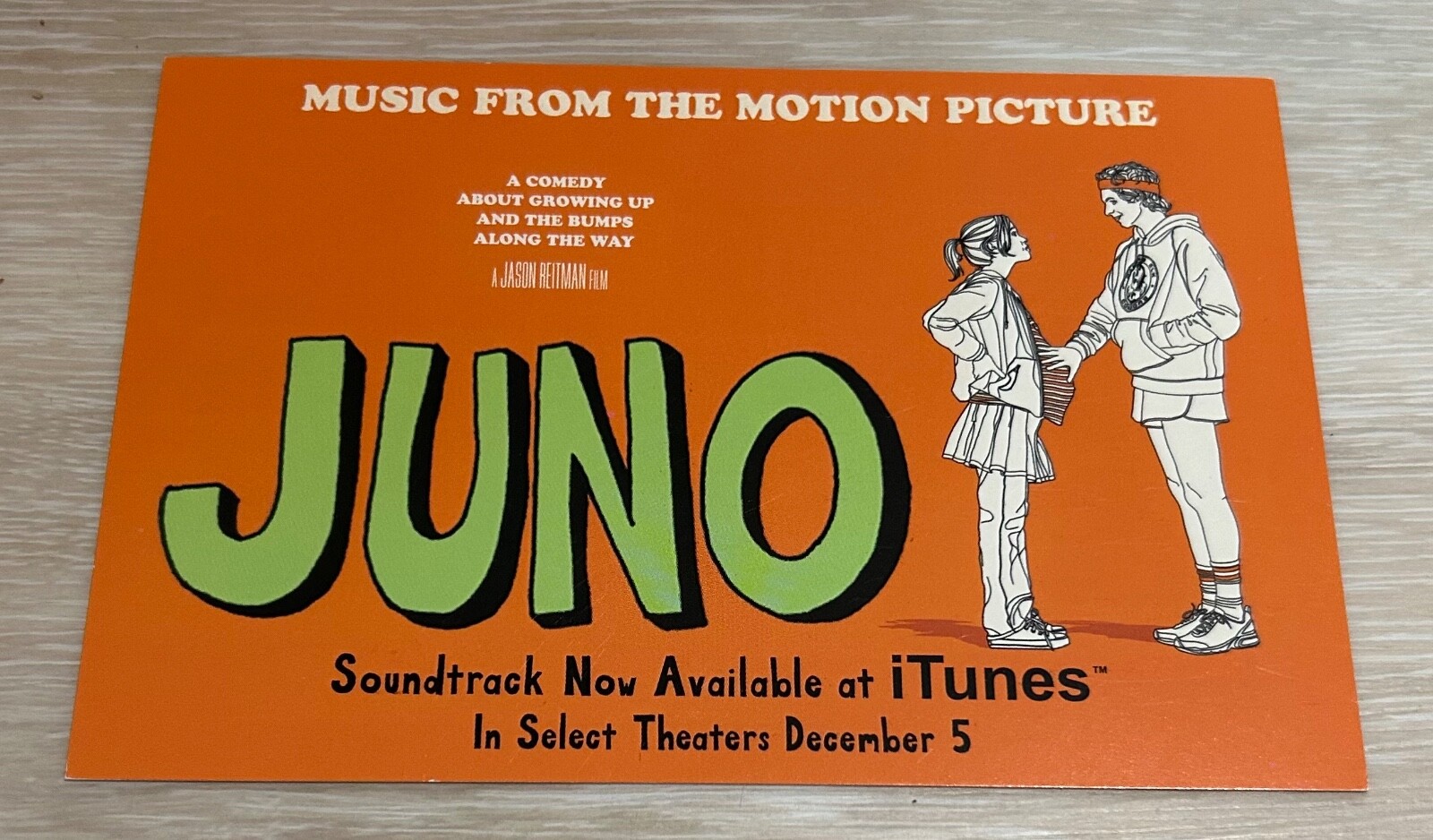 Juno Movie Post Card 4 x 6