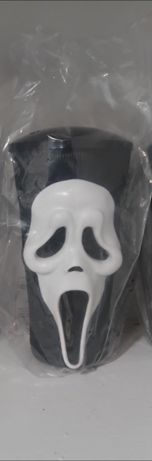 Scream 7 Ghost Face Tumbler Gripper Cup Regal Cinemark ACM Theaters With Straw