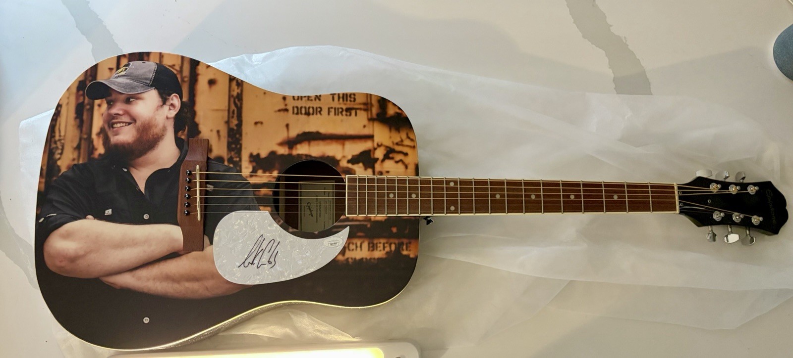 Luke Combs Signed Epiphone Acoustic Guitar Autographed BAS Beckett COA