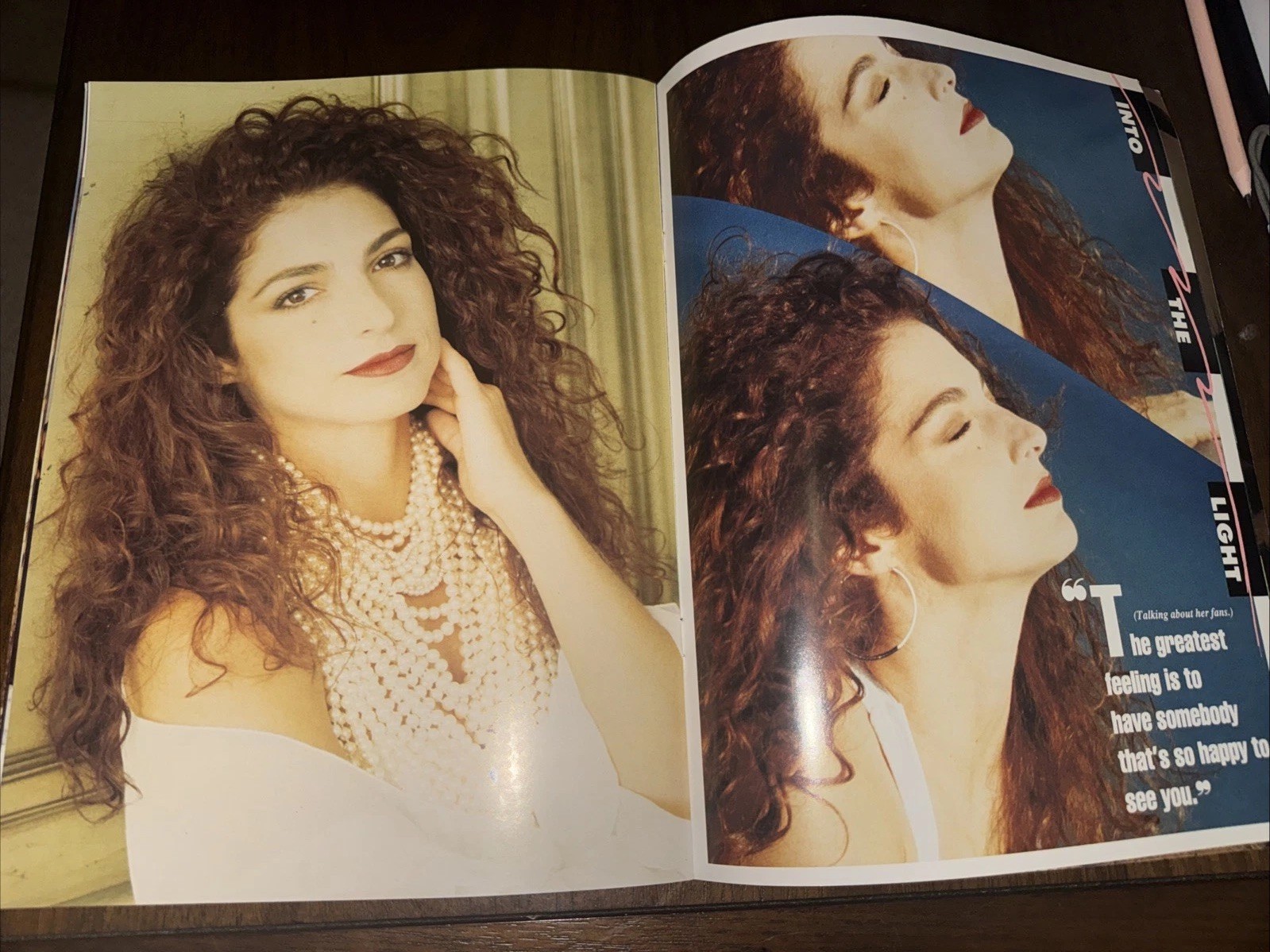 Gloria Estefan 1991 Into The Light Concert Tour Program Book
