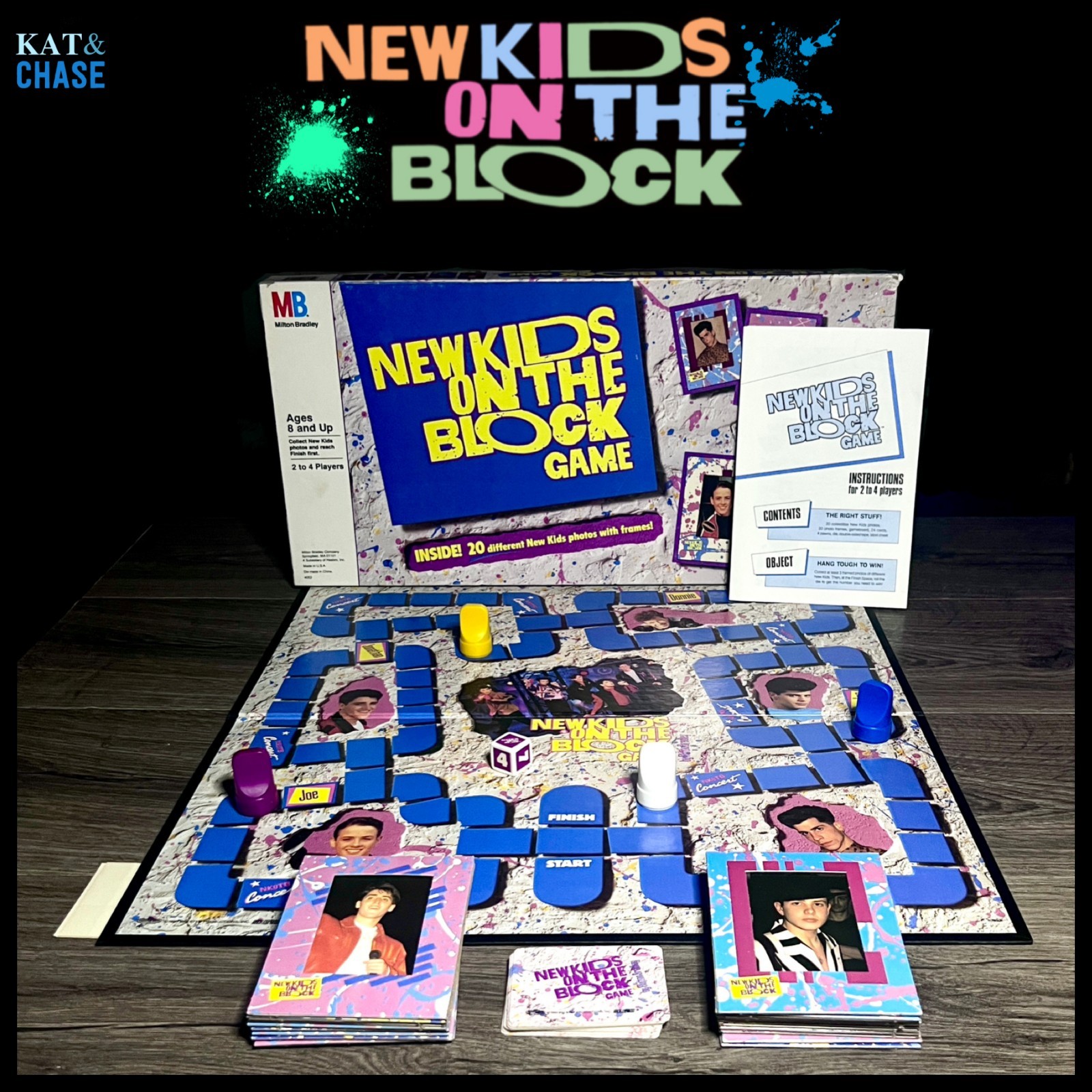 Vintage New Kids on the Block Board Game NKOTB 1990 Milton Bradley INCOMPLETE