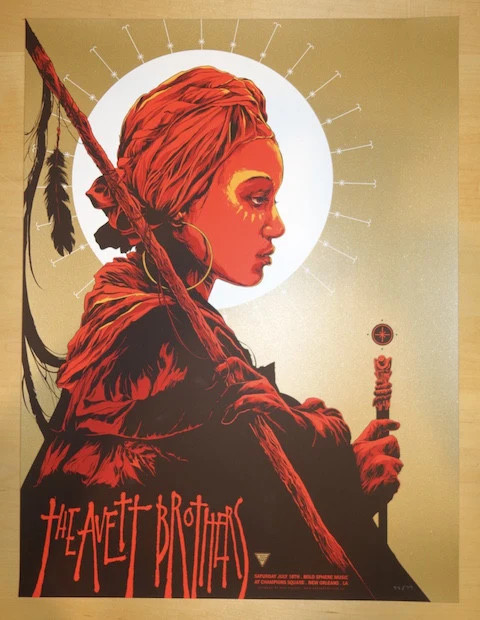 2015 The Avett Brothers – New Orleans Silkscreen Concert Poster by Ken Taylor