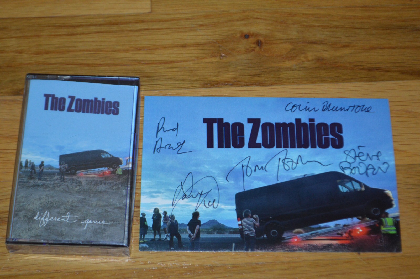 The Zombies Autographed “Different Game” 4×6 Post Card w/ Factory Seal Cassette