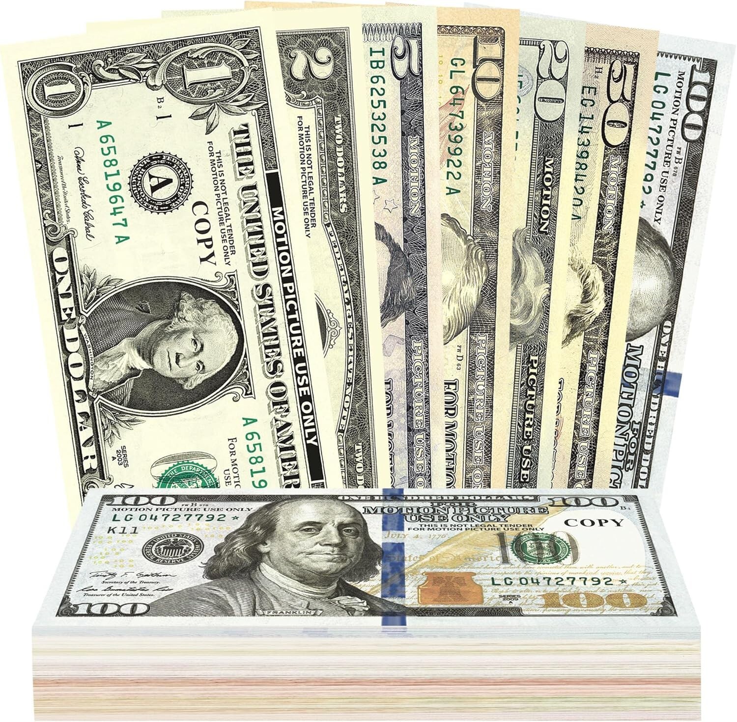 350 Pcs Movie Prop REPLICA Money For Party Learning Education