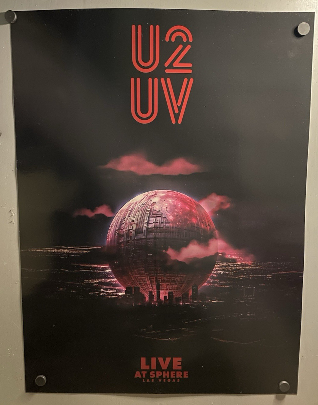 U2:UV Live at the Sphere 2024 LIMITED EDITION Death Star Poster